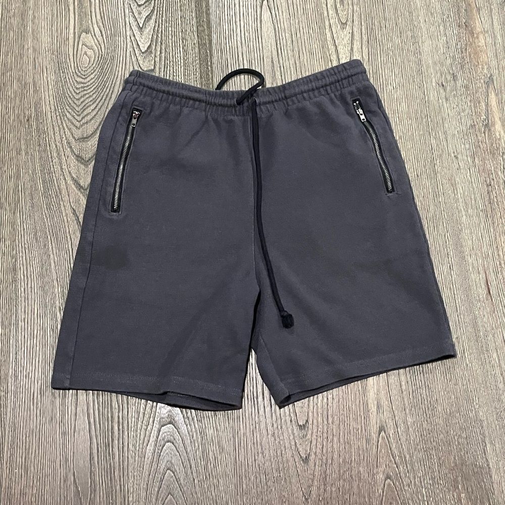Pacsun Knit Shorts Zip Pockets Drawstring Elastic Waist Soft Gray Small
